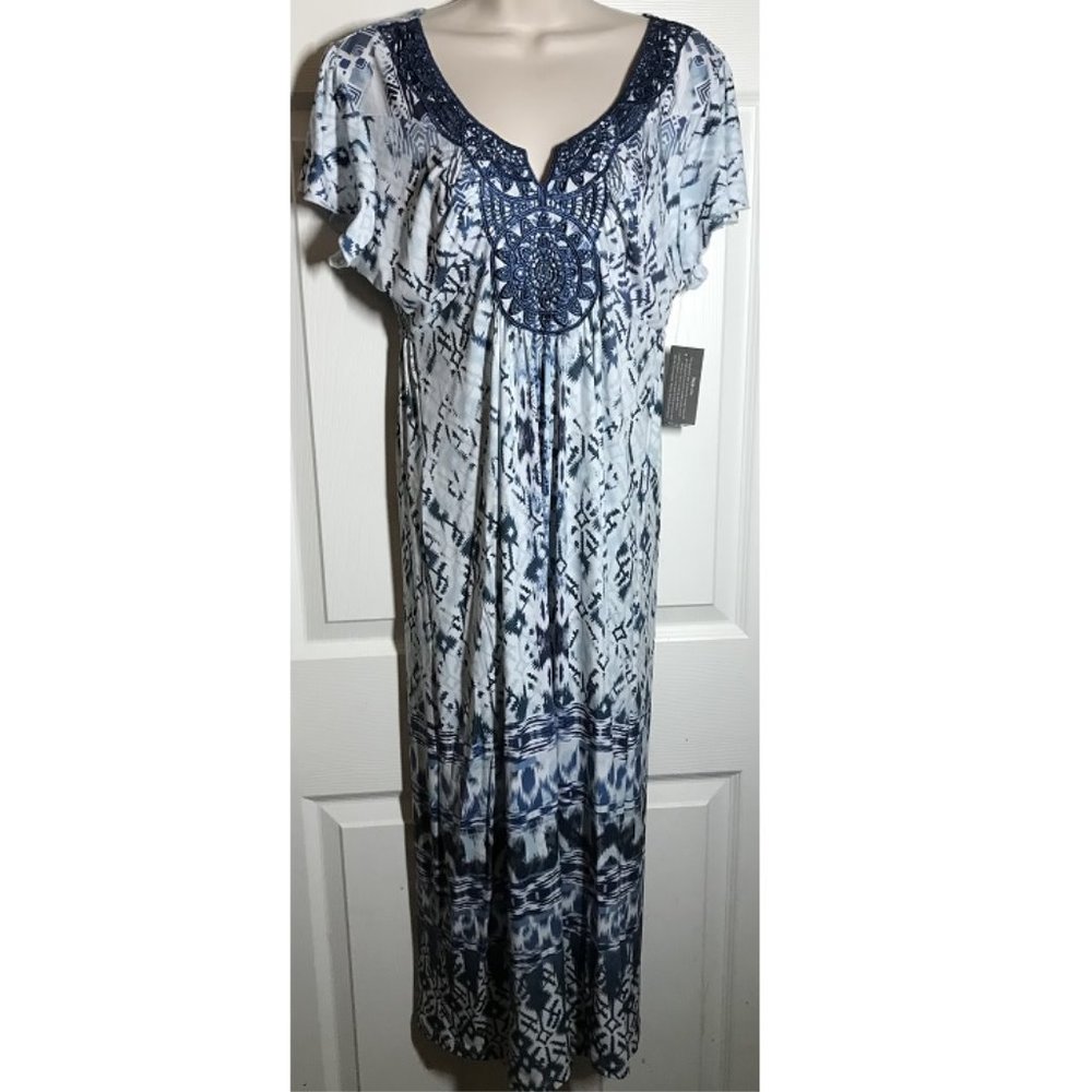 Style & Co Embellished Splashing Falls Dress ~ PXL